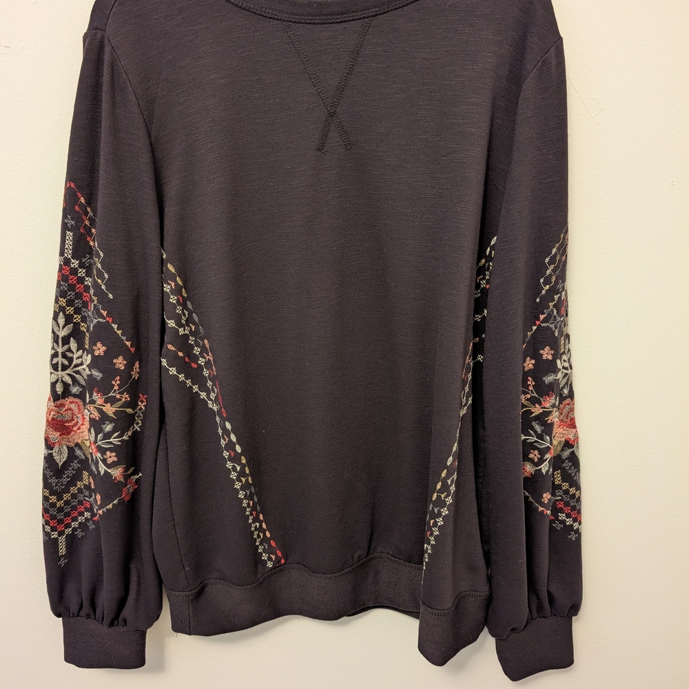 Knox Rose Charcoal Knit Top